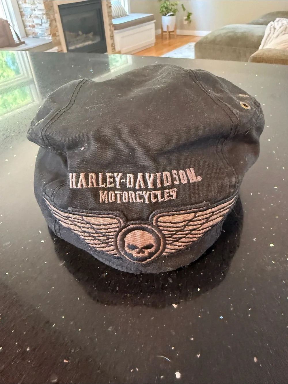 Classic Black Harley Davidson Motorcycles Hat
